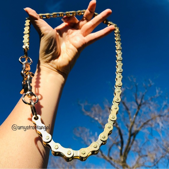 Chunky Heavy Duty Motorcycle Waist Jeans Wallet Belt loops Pants - Main Image